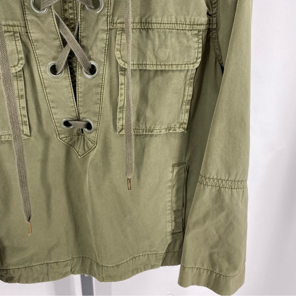 Free People olive green lace up jacket - Picture 5 of 10